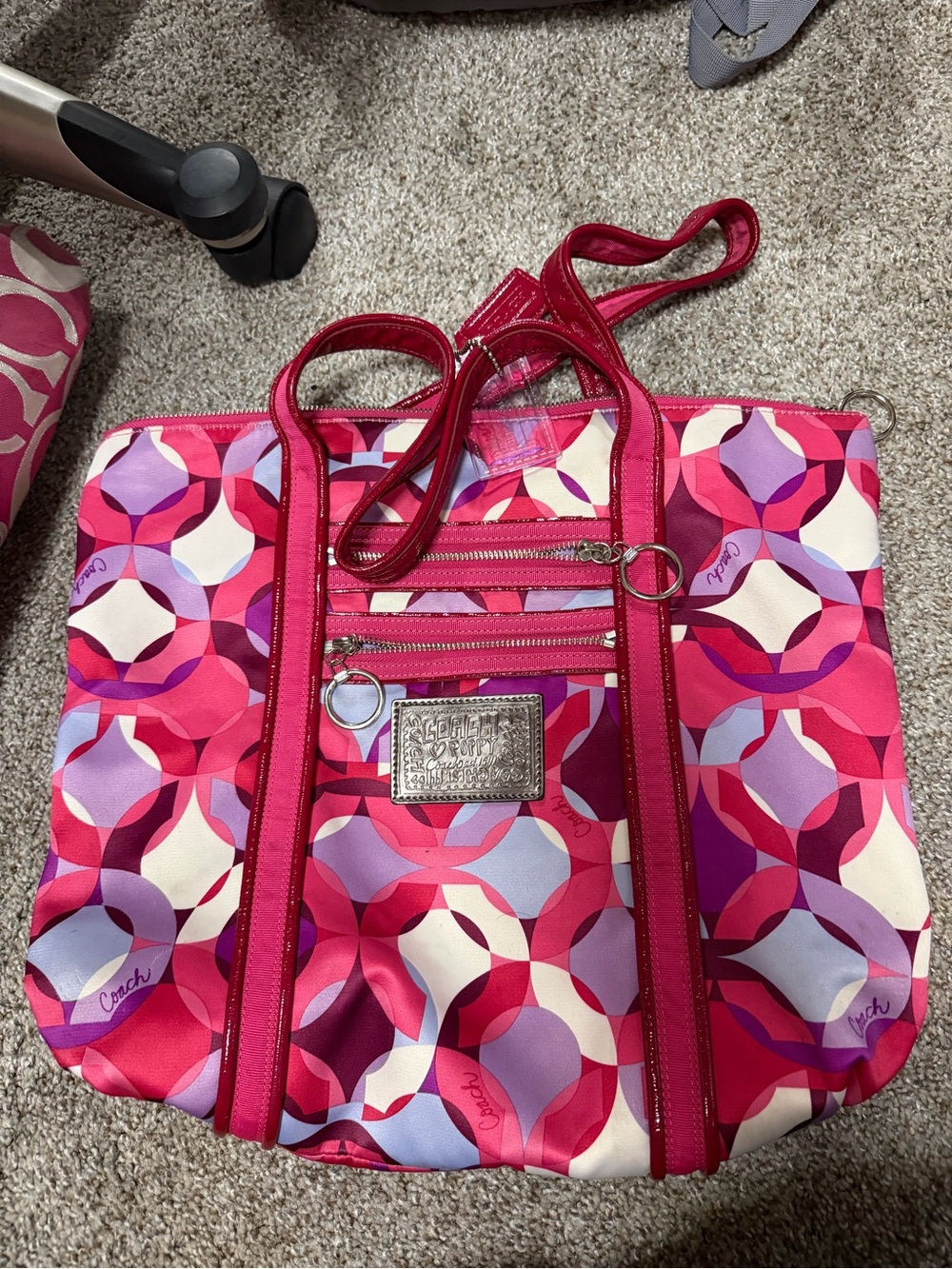 Coach Poppy Op Art Kaleidoscope Glam Tote